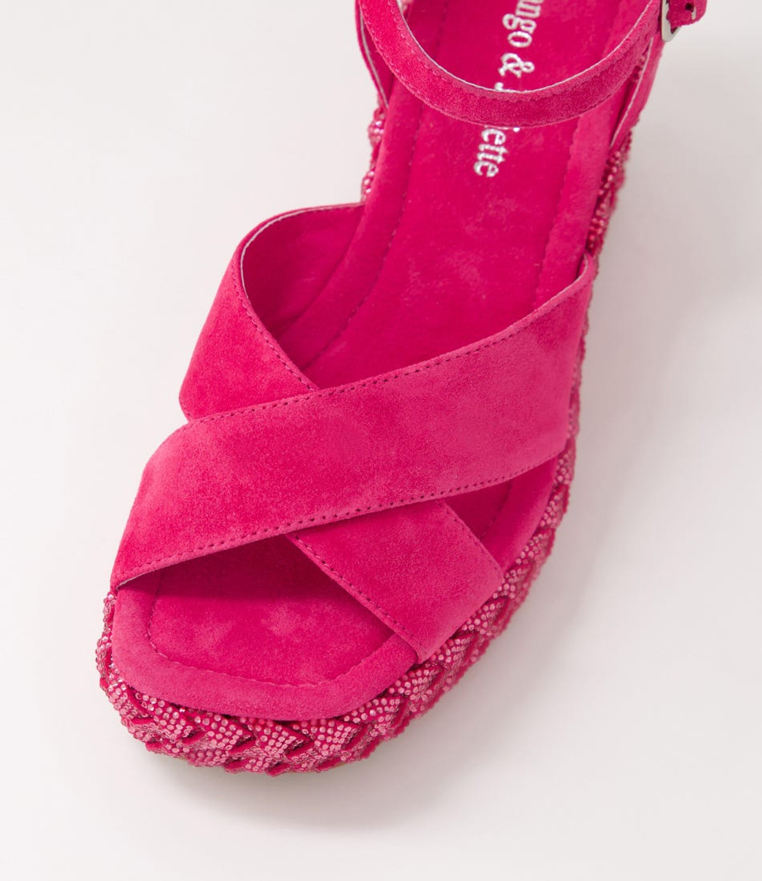 Django & Juliette Valrae Suede Sandals - Fuchsia