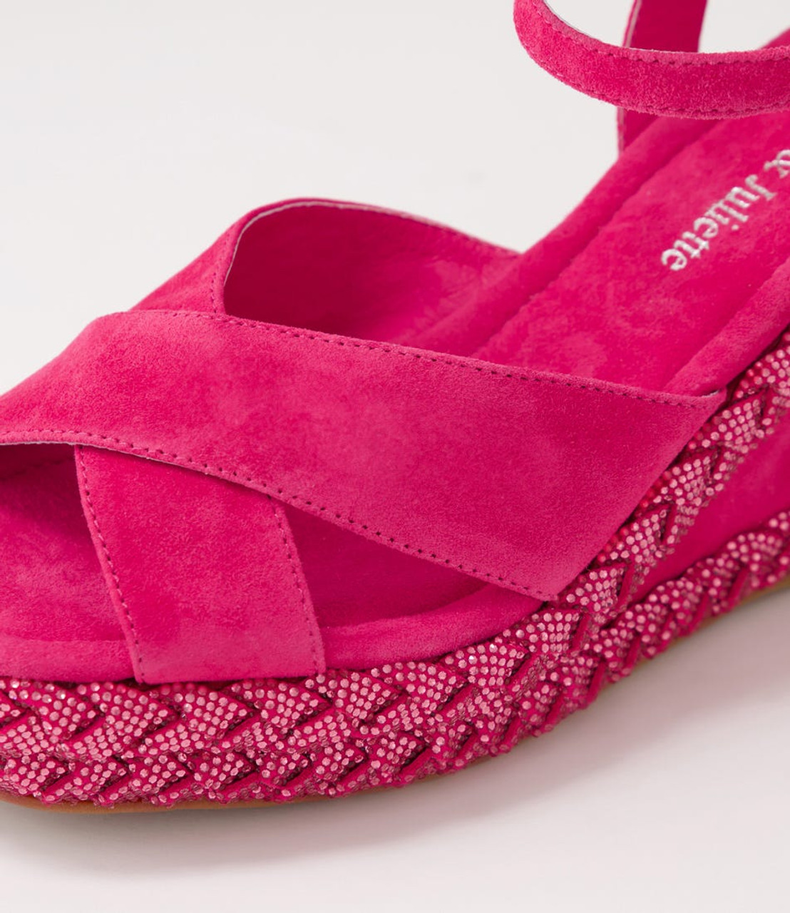 Django & Juliette Valrae Suede Sandals - Fuchsia