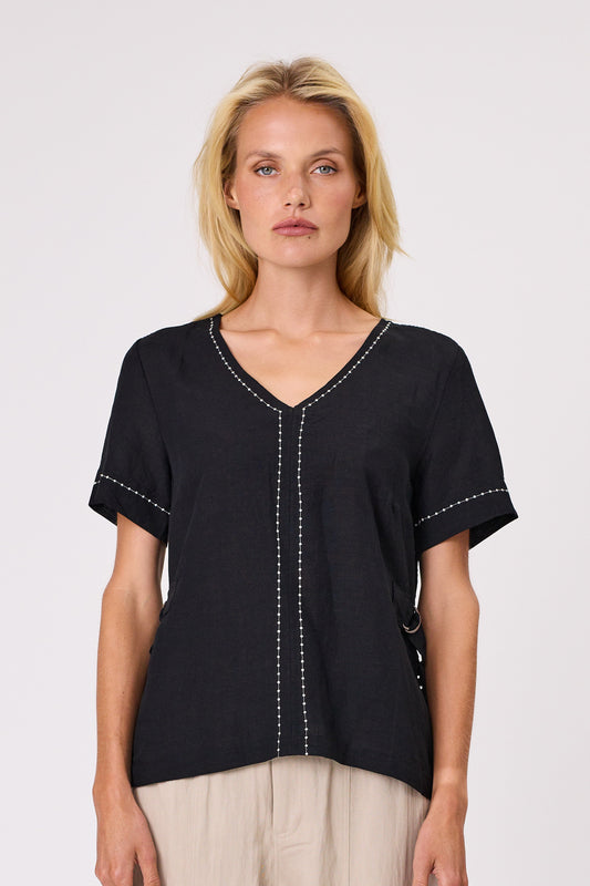 Design Nation Lotus Top - Black