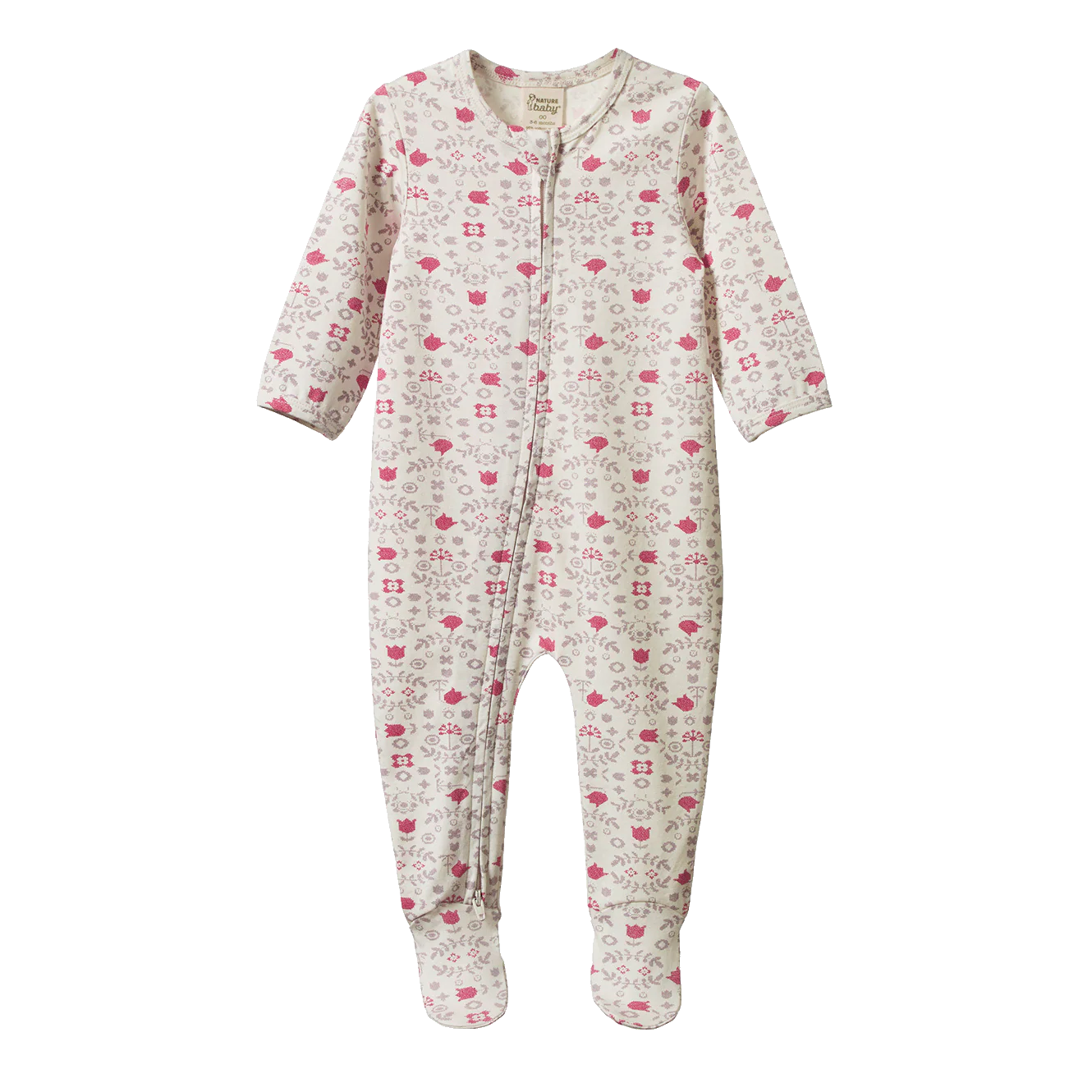 Nature Baby Dreamlands Suit - Cross Stitch Posey Print