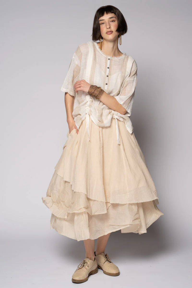 Dogstar Kina Gather Skirt - Natural