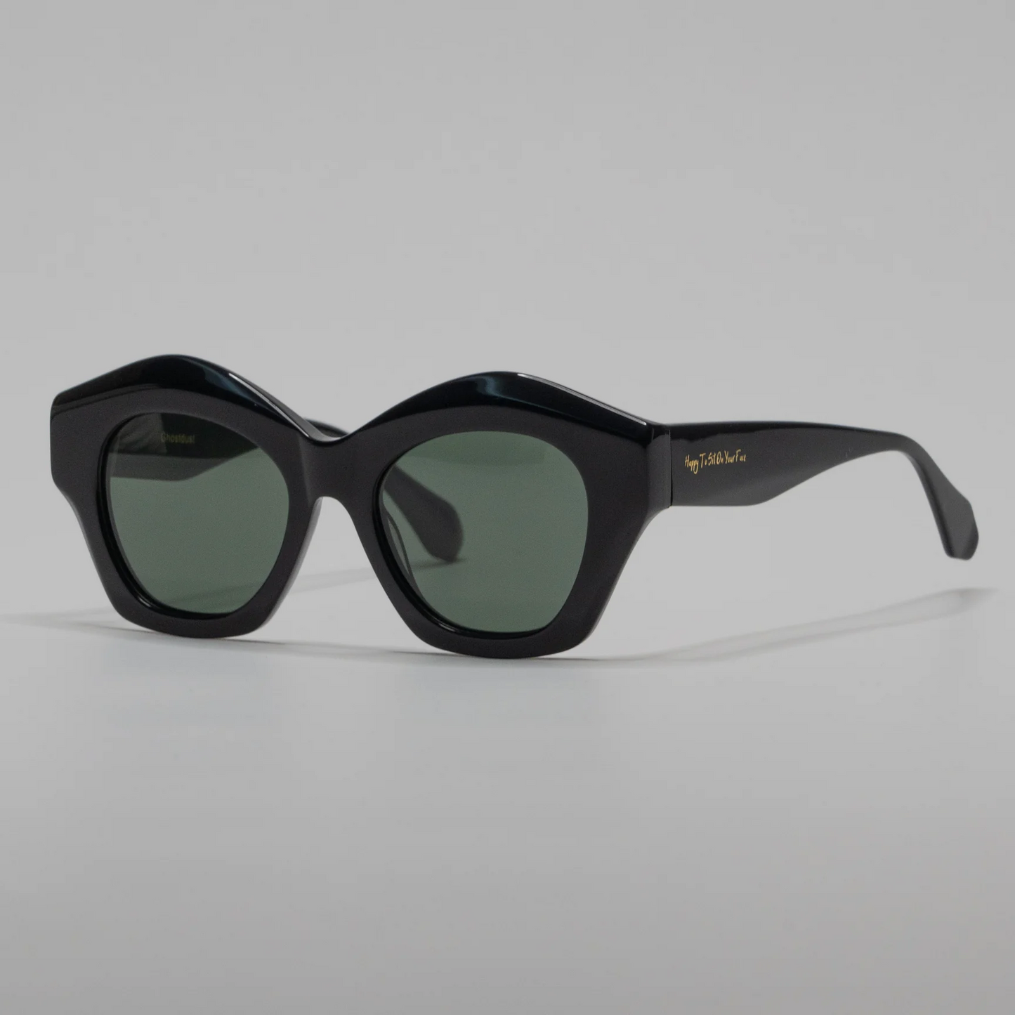 Happy To Sit On Your Face Ghostdust Sunglasses - Black