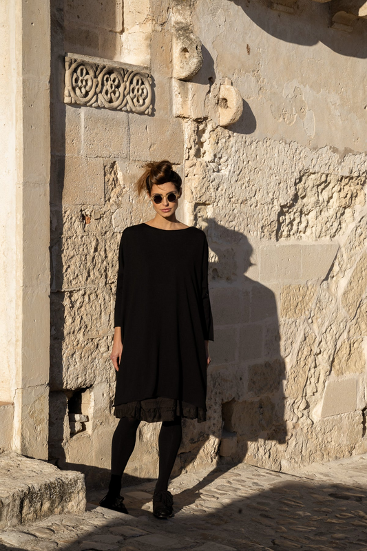 Meg By Design Emi Wool Dress - Black