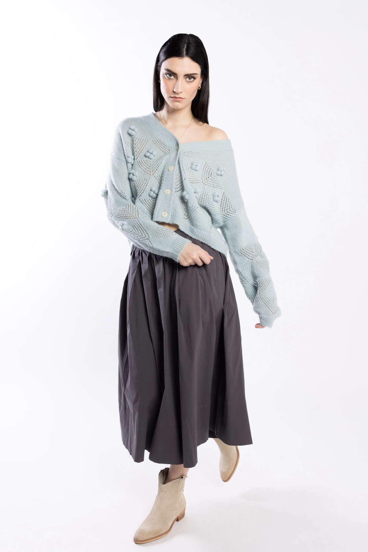 Loughlin Thea Cardi - Duck Egg