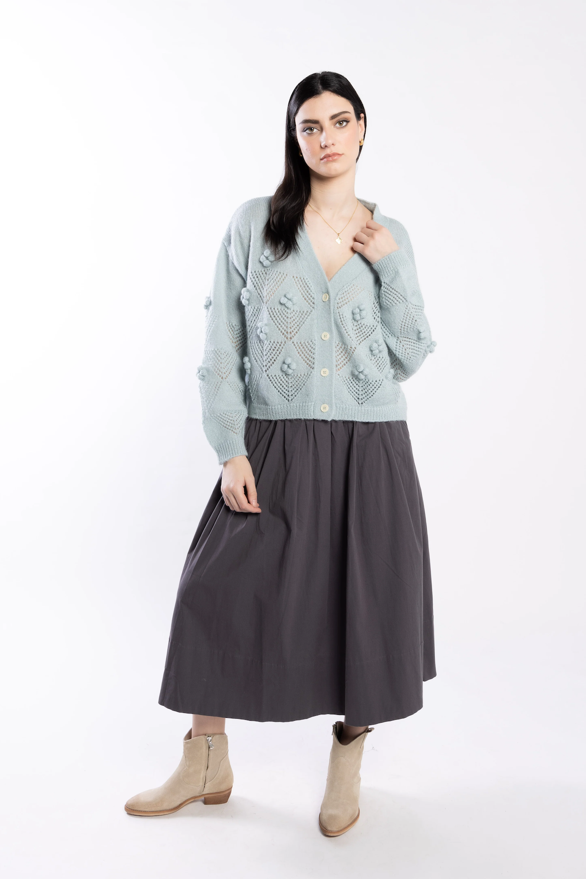 Loughlin Thea Cardi - Duck Egg