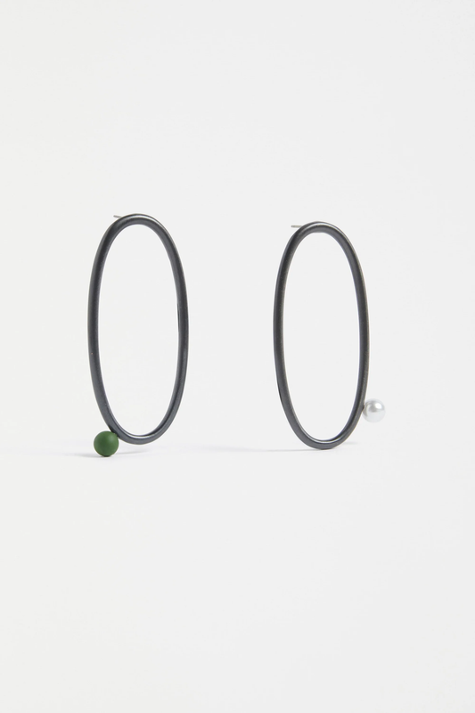 Elk Ahas Drop Earring - Gunmetal