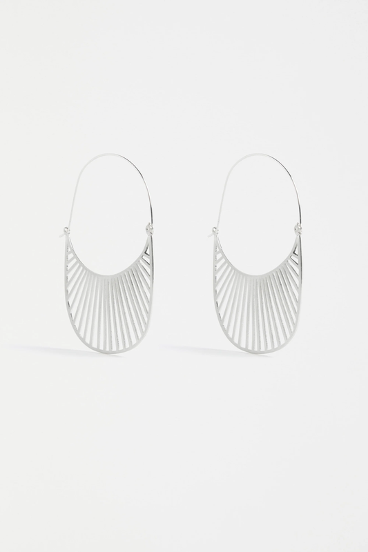 Elk Solsken Large Hoop Earrings - Silver