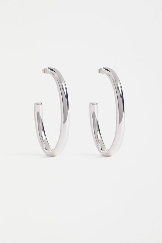 Elk Tjor Large Hoop Earring - Silver