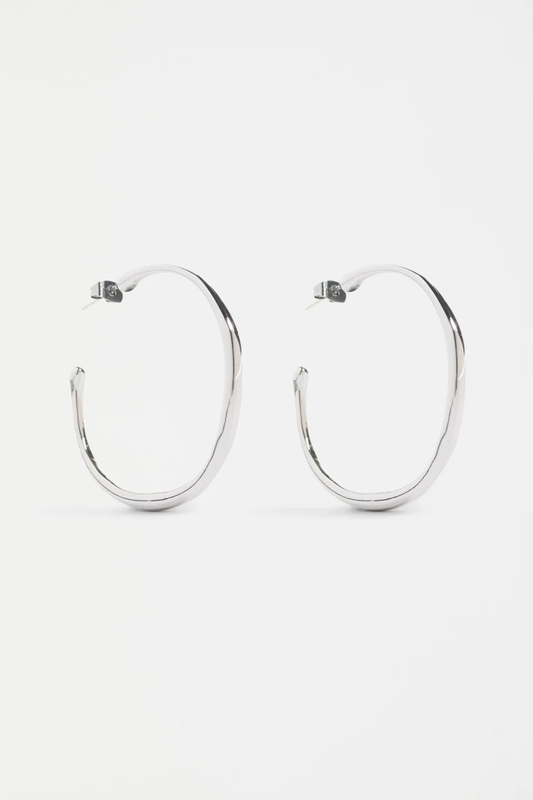 Elk Niska Hoop Earring - Silver