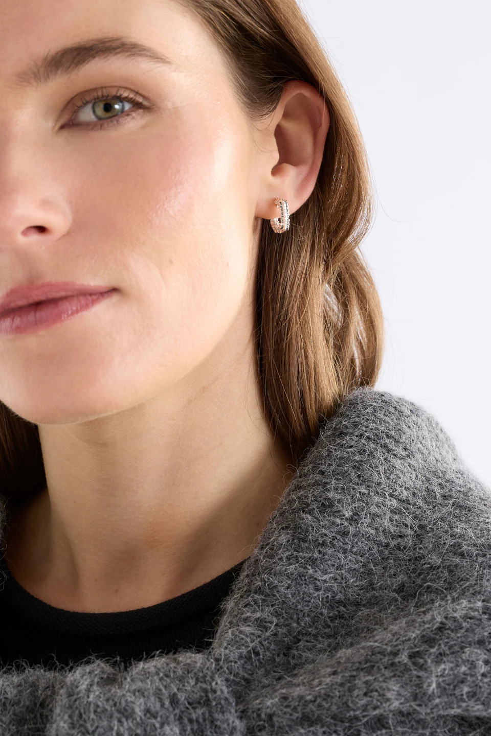 Elk Hiva Mini Hoop Earring - Silver