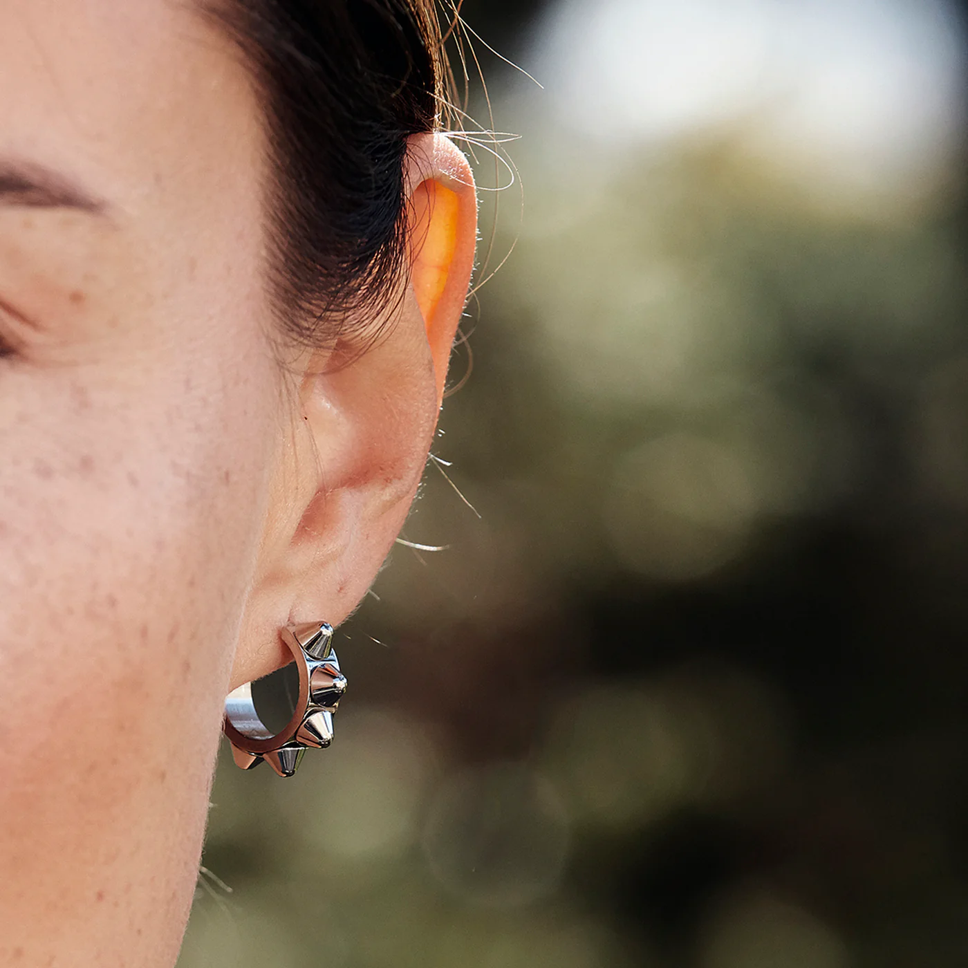 Edblad Peak Creole Earrings Small Steel