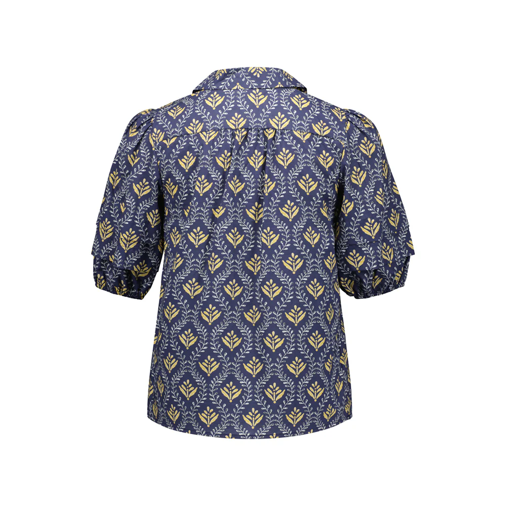 Lemon Tree Elena Top - Blue Motif