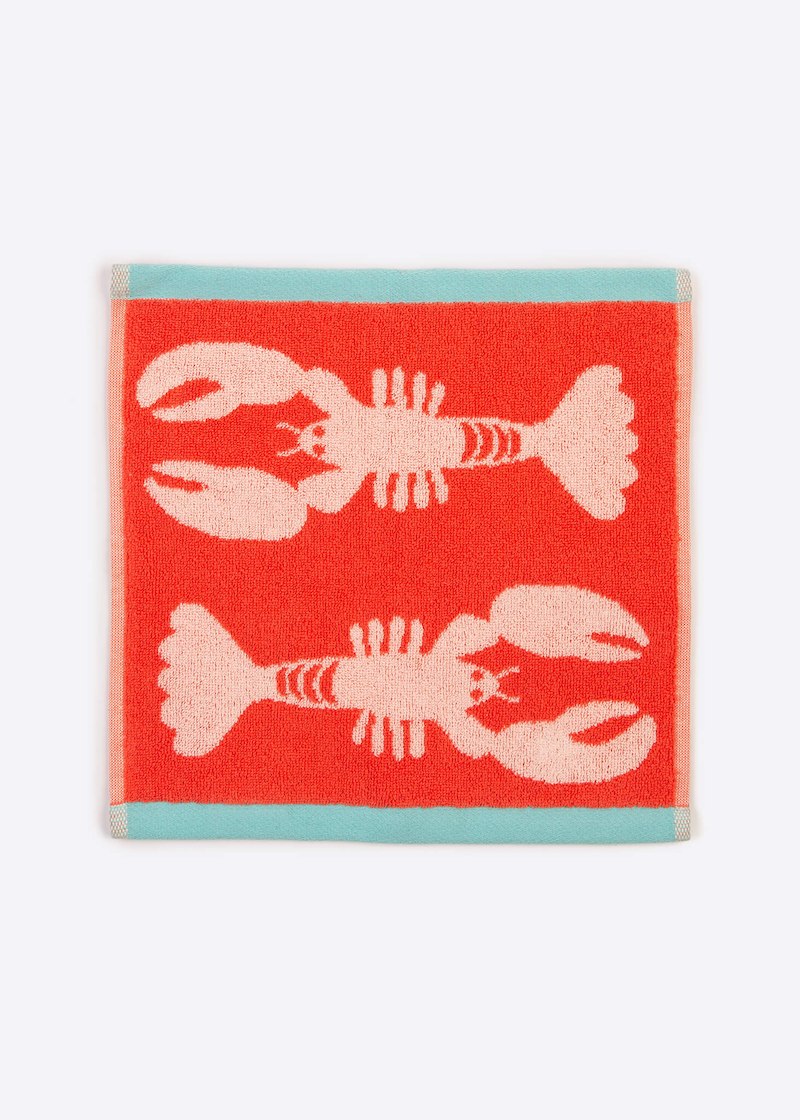 Anorak Organic Cotton Towels - Lobster