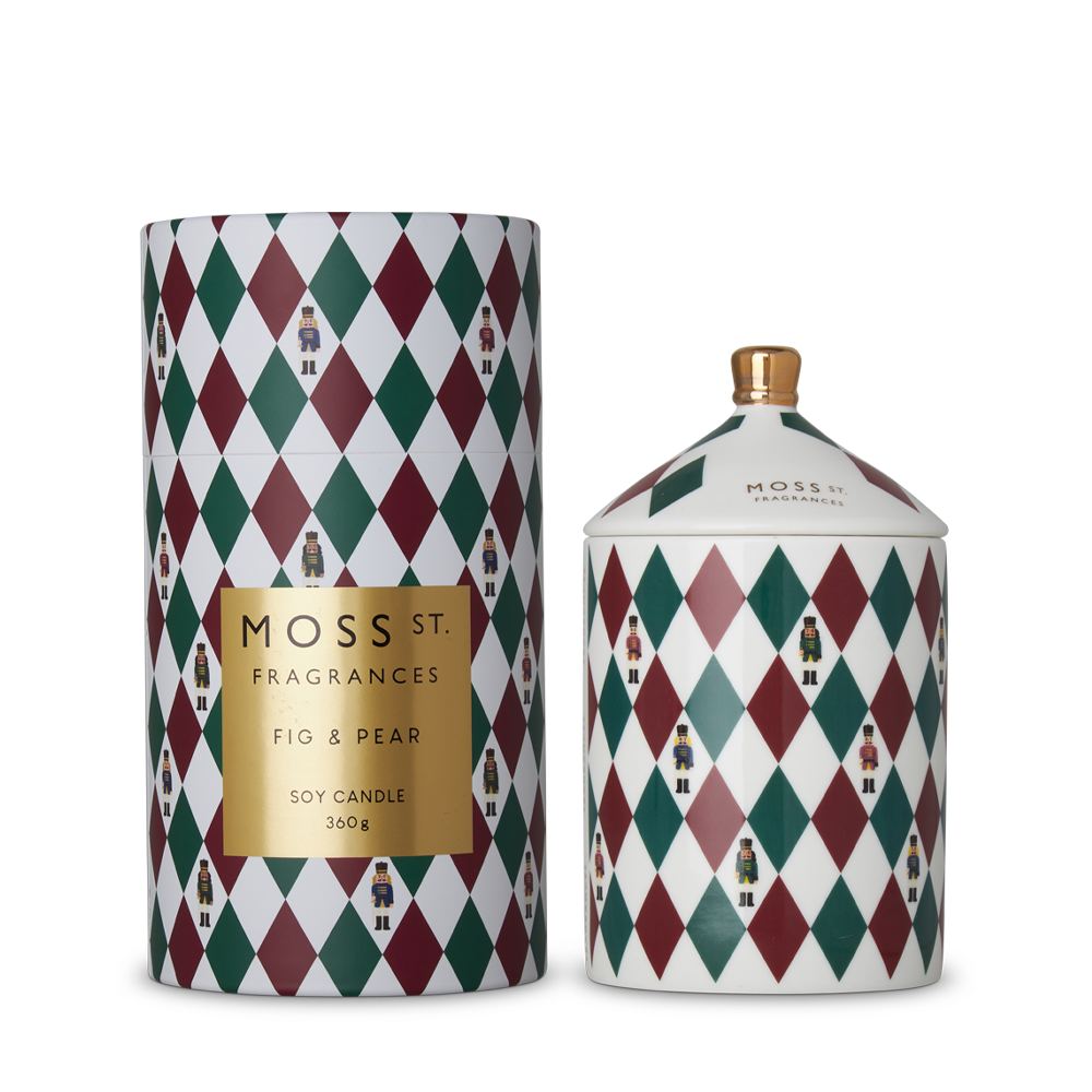 Moss St. Ceramic Large Candle 360g - Fig & Pear