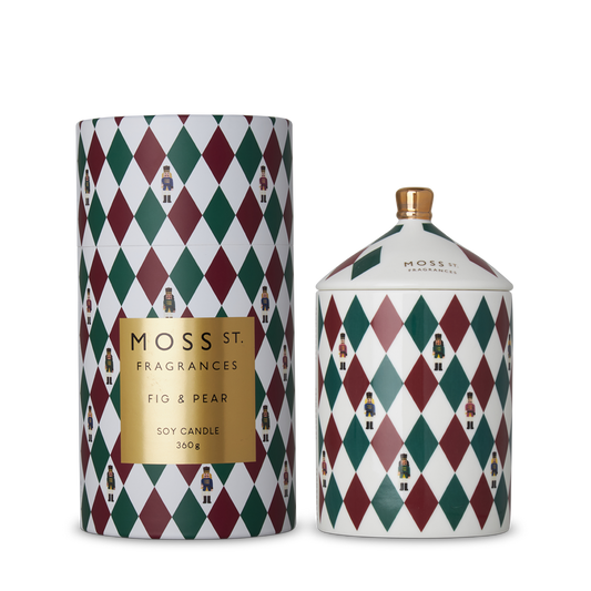 Moss St. Ceramic Large Candle 360g - Fig & Pear