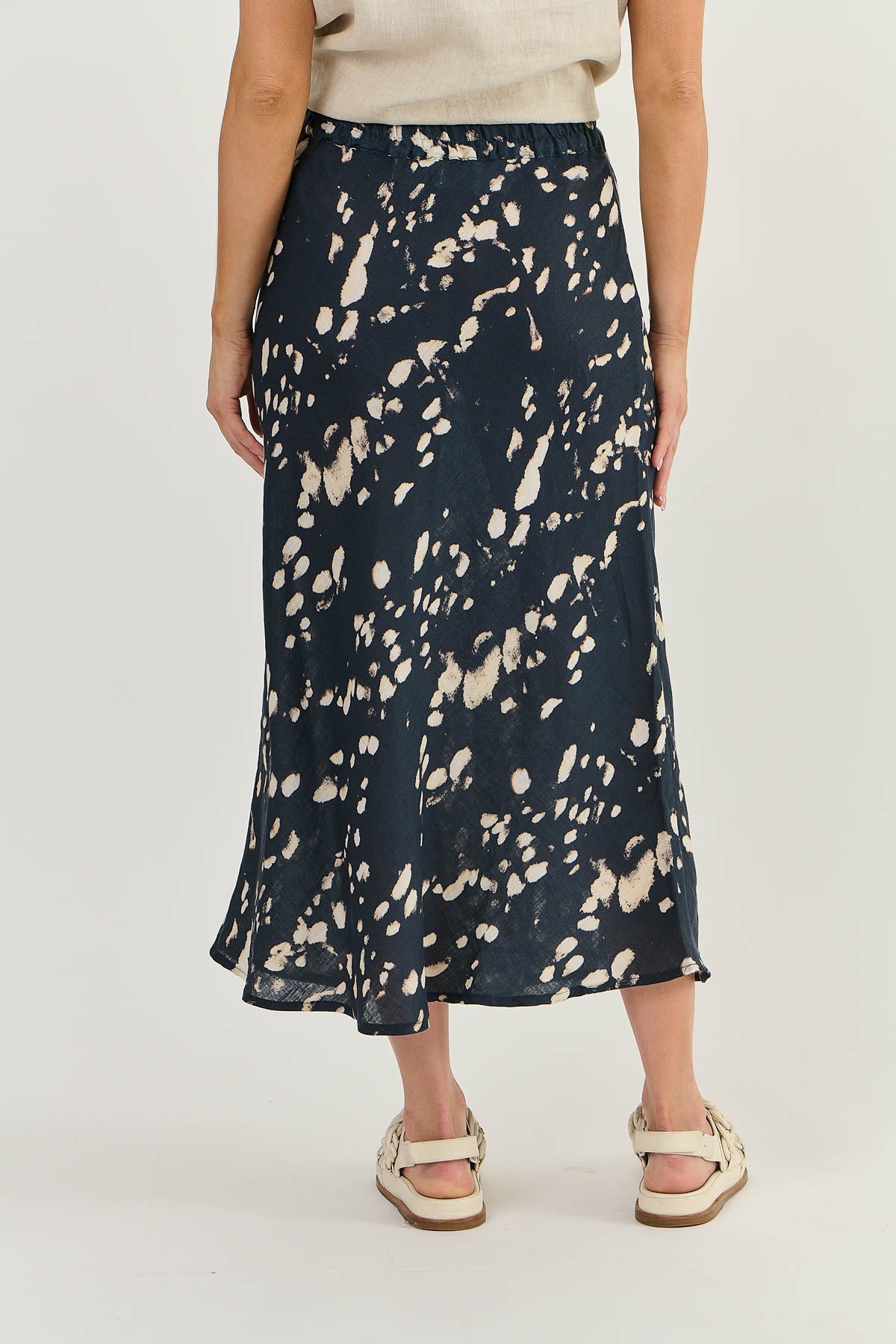 Naturals Linen Bias Skirt GA299UV - Universe