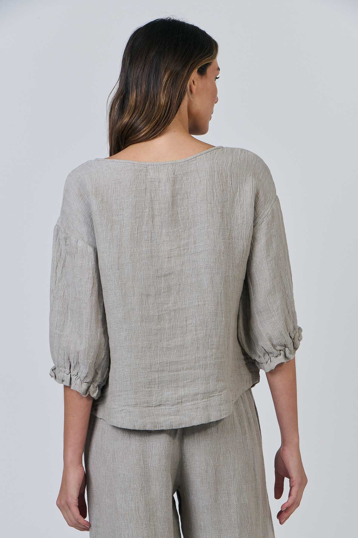 Naturals GA539 Button Thru Top - Cement