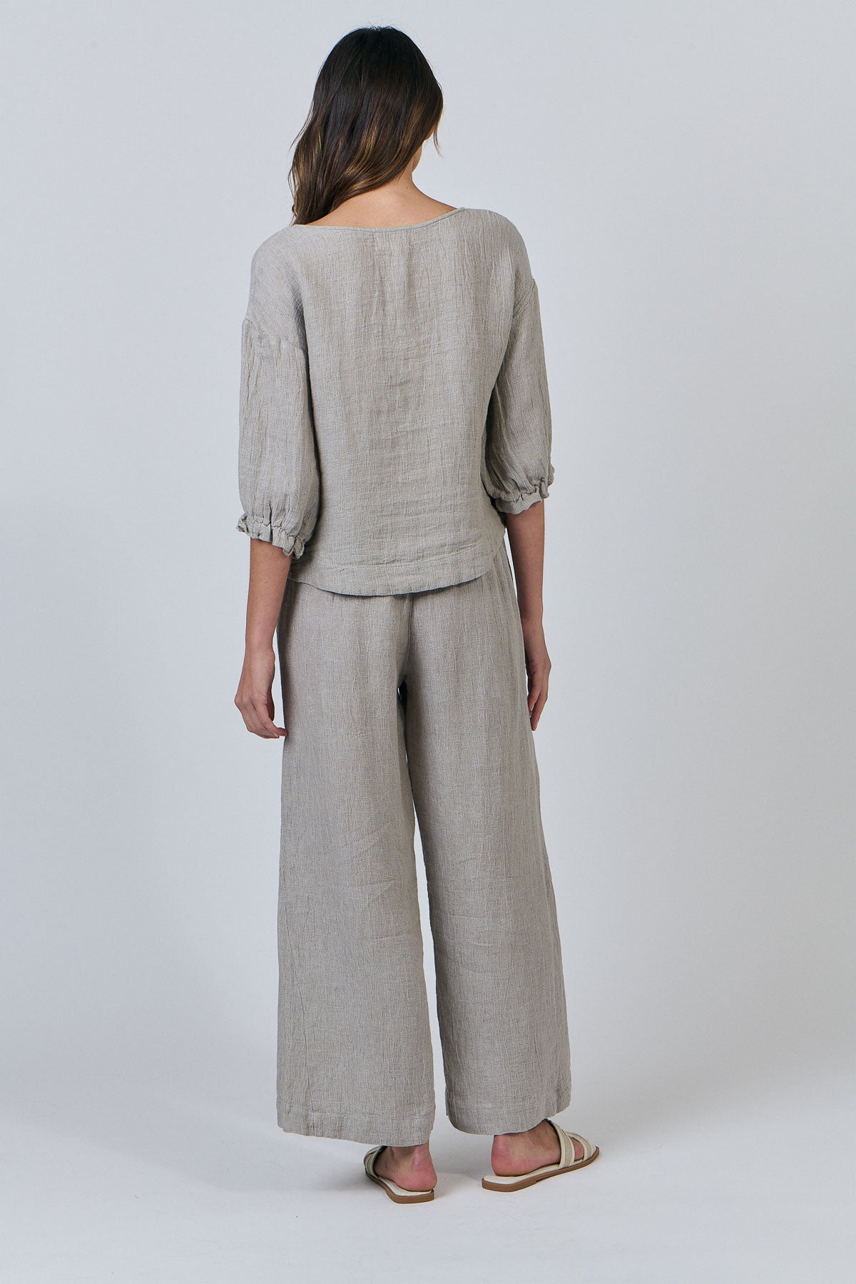 Naturals GA539 Button Thru Top - Cement