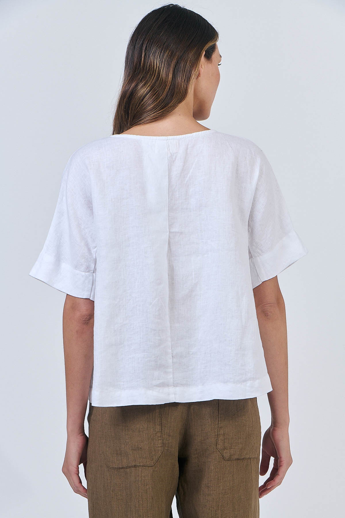 Naturals GA585 Top  - White Linen