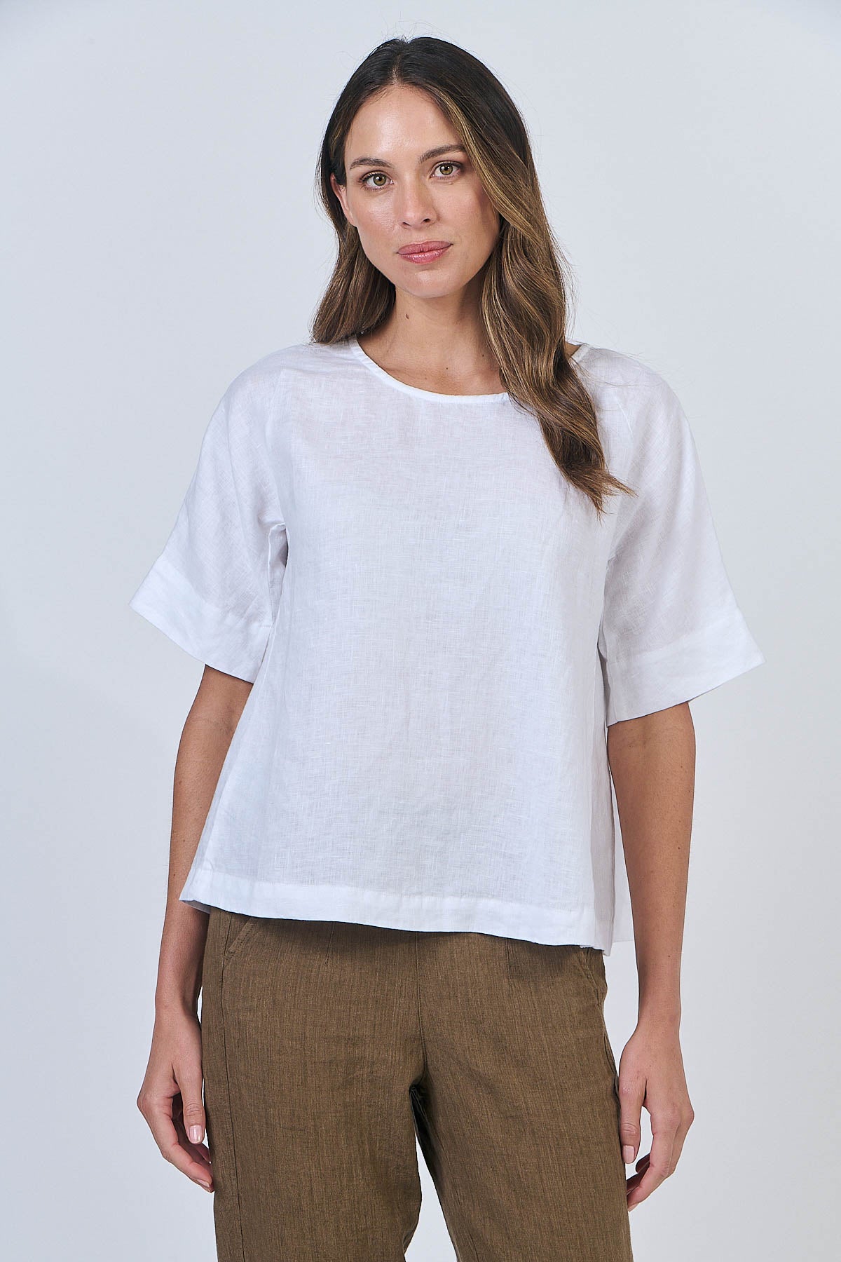 Naturals GA585 Top  - White Linen