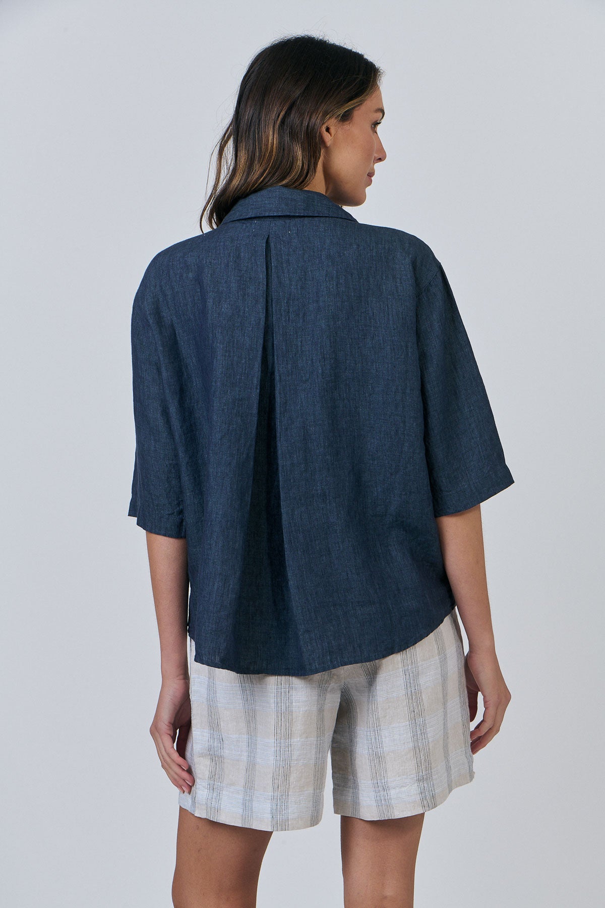 Naturals GA596 Button Thru Top - Poseidon