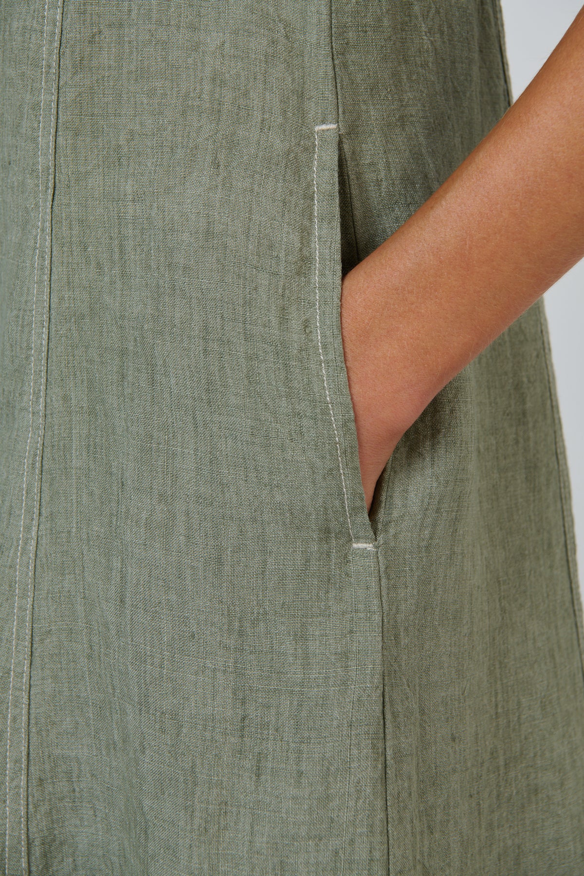 Naturals GA612 Linen Dress - Artichoke