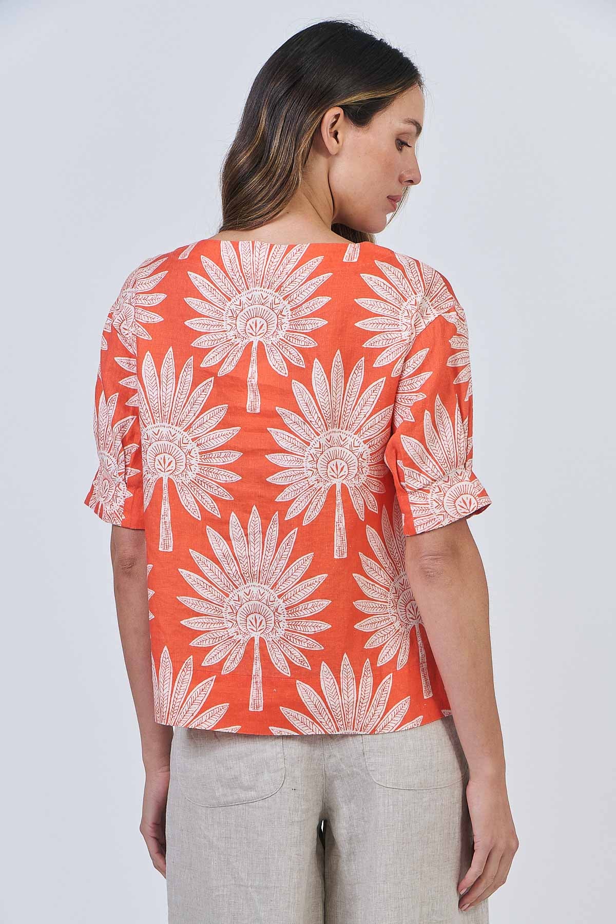Naturals GA623 Top - Sunset Palm
