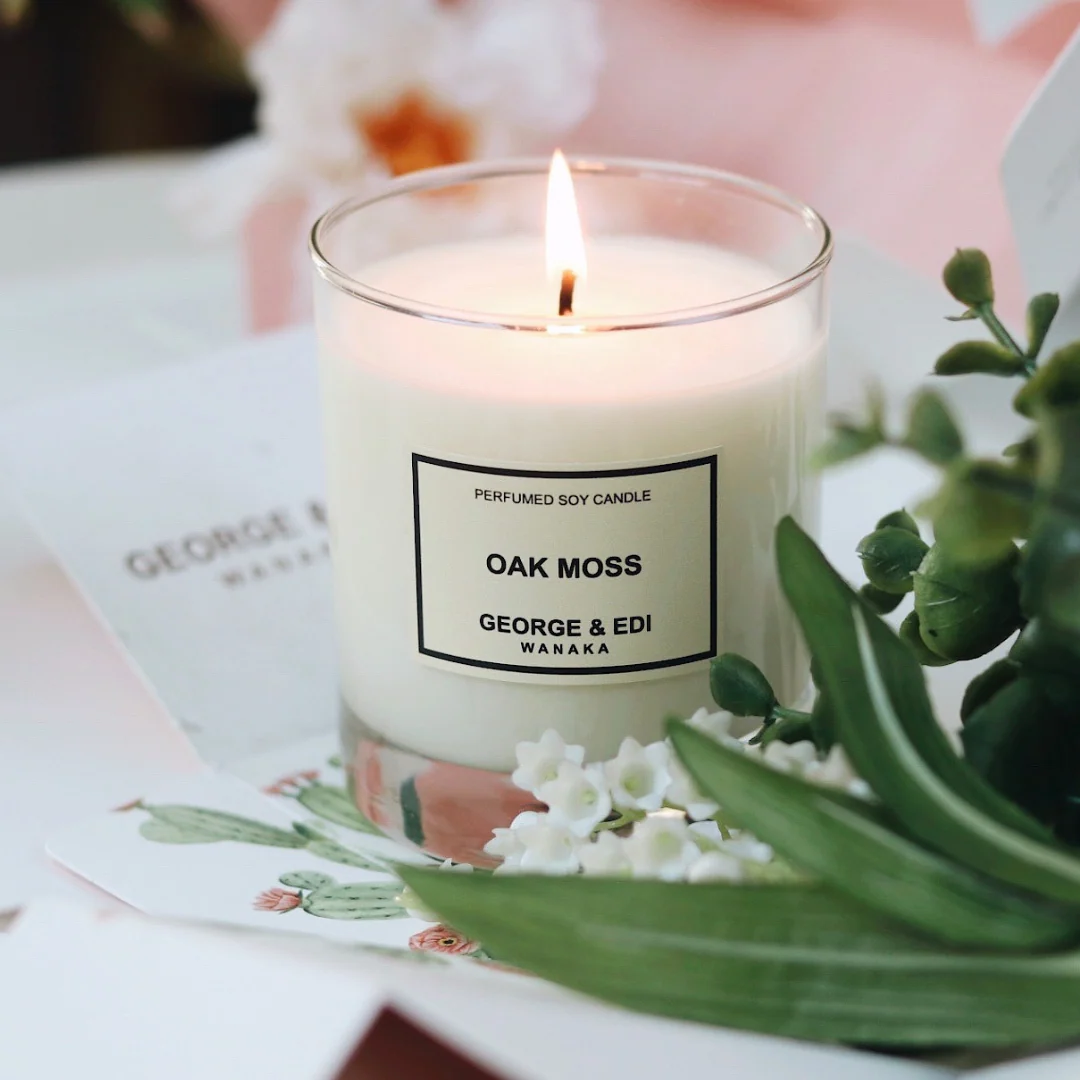 George & Edi Standard Perfumed Soy Candle 200g - Oak Moss