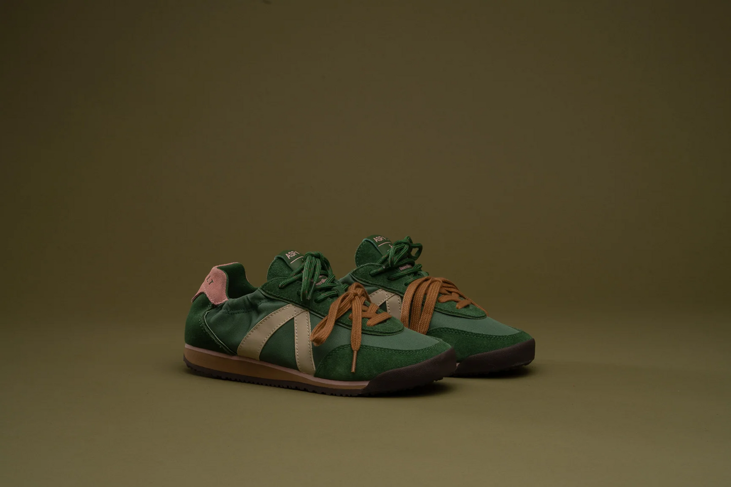 Asfvlt Grace Sneaker - Dark Green Pink
