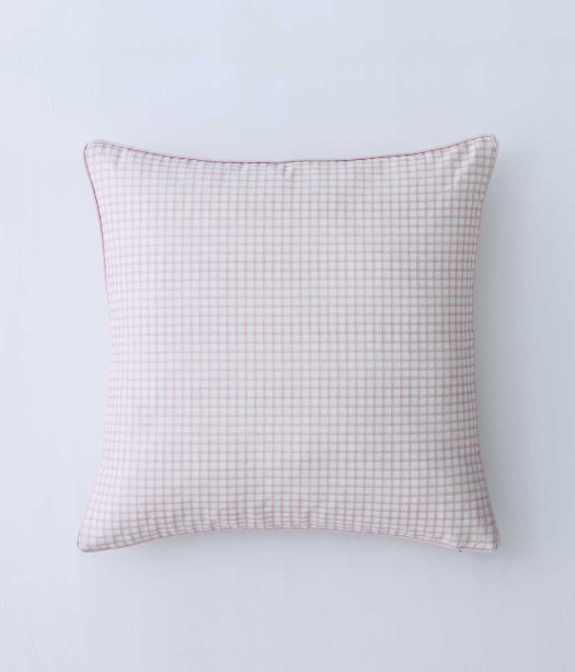 MM Linen Gingham Cushion 50x50 - Pink
