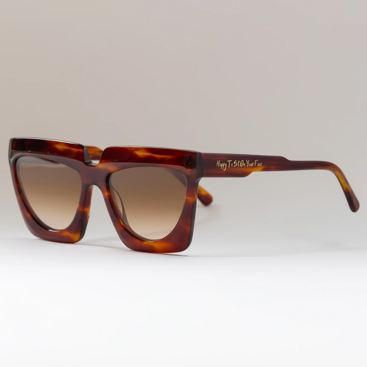 Happy To Sit On Your Face Orbitty Sunglasses - Tortoiseshell