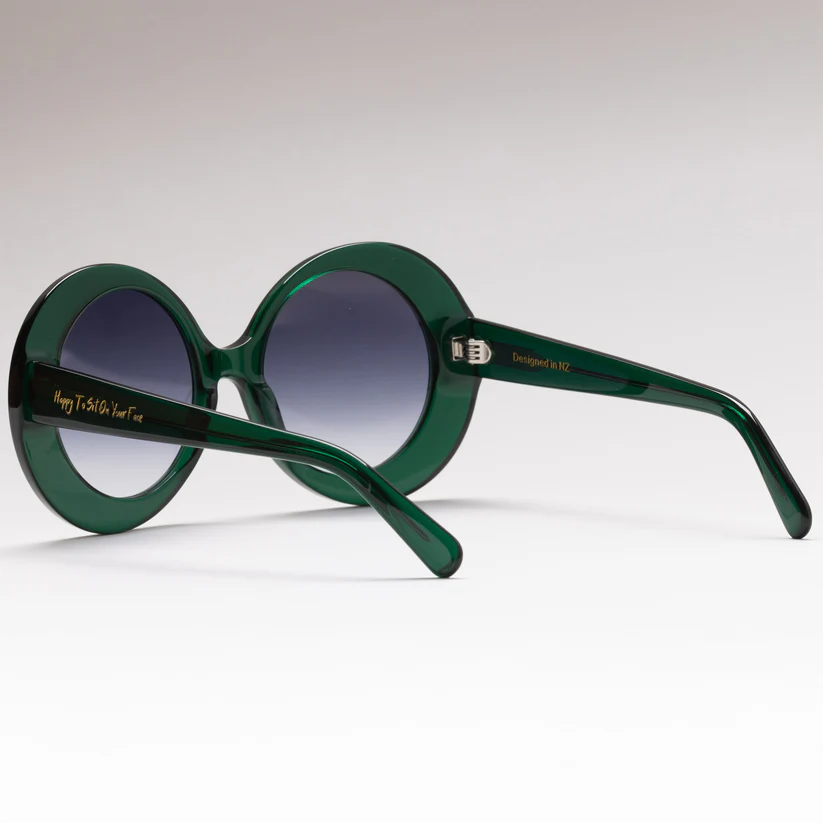 Happy To Sit On Your Face Molecule Sunglasses - Emerald