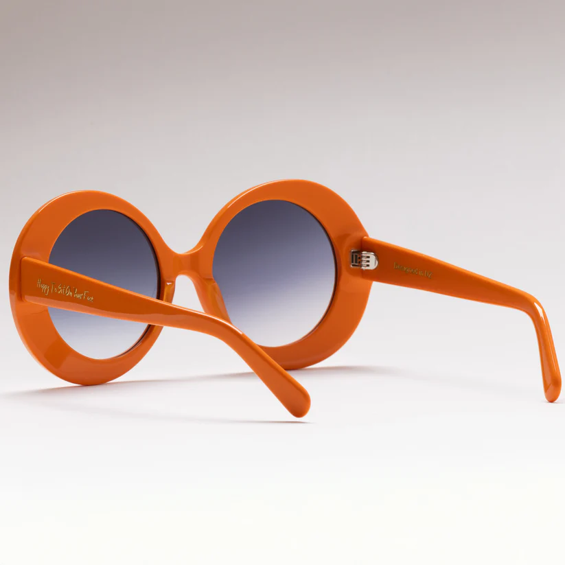 Happy To Sit On Your Face Molecule Sunglasses - Disco Orange