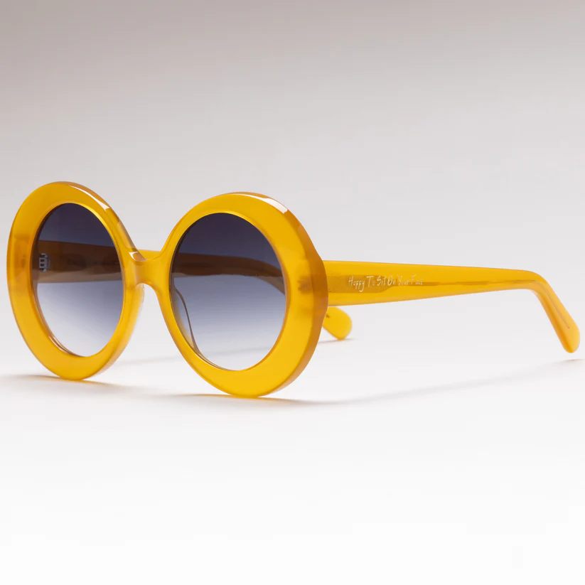 Happy To Sit On Your Face Molecule Sunglasses - Butterscotch