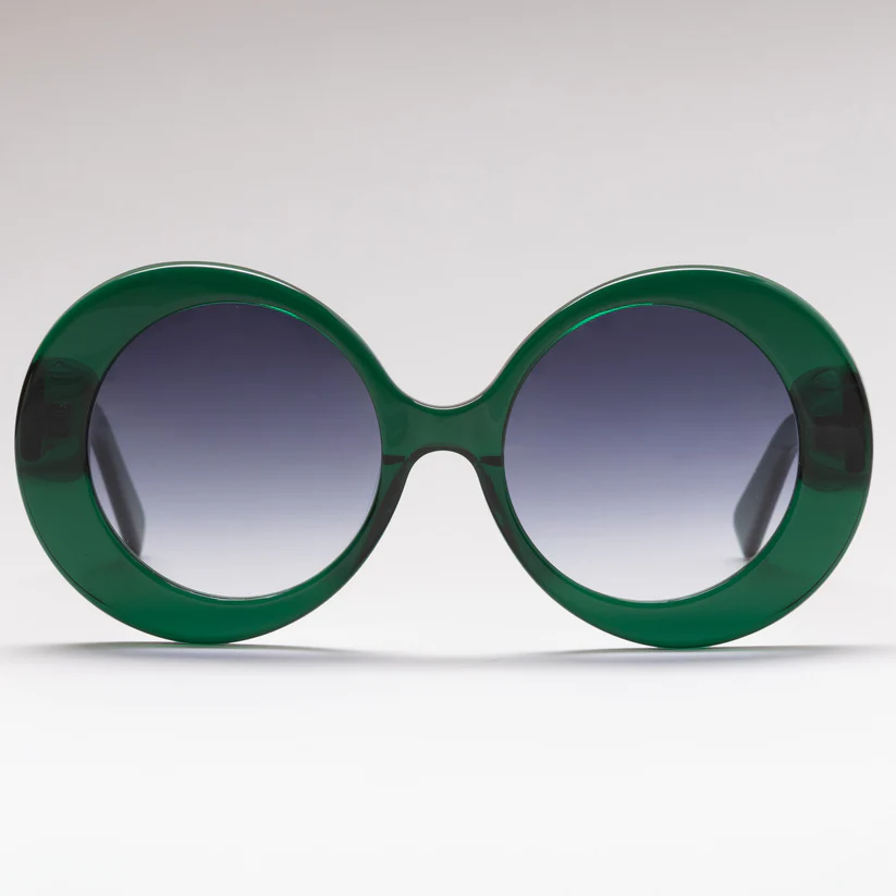 Happy To Sit On Your Face Molecule Sunglasses - Emerald