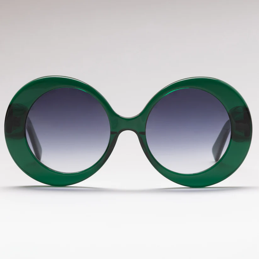 Happy To Sit On Your Face Molecule Sunglasses - Emerald