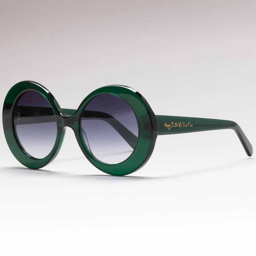 Happy To Sit On Your Face Molecule Sunglasses - Emerald