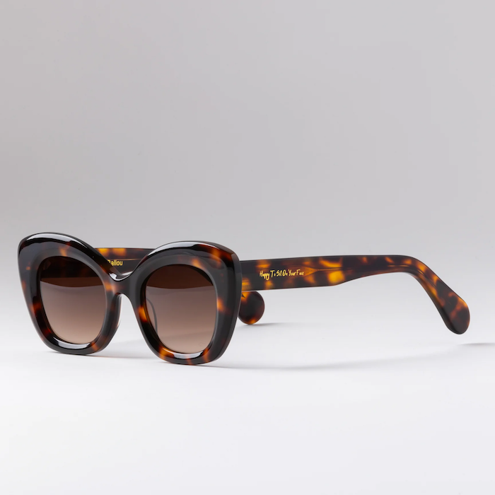 Happy To Sit On Your Face Cat Ballou Sunglasses - Tortoise