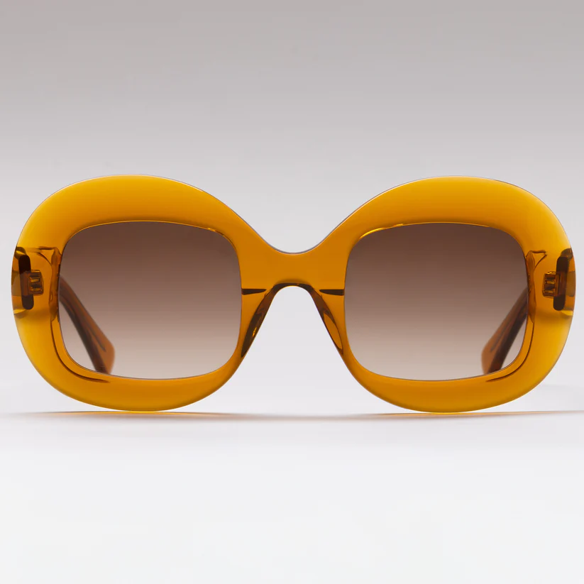 Happy To Sit On Your Face Discernment Sunglasses - Burnt Orange