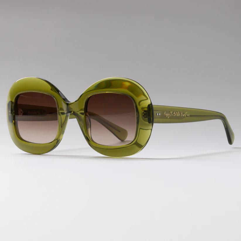 Happy To Sit On Your Face Discernment Sunglasses - Olive