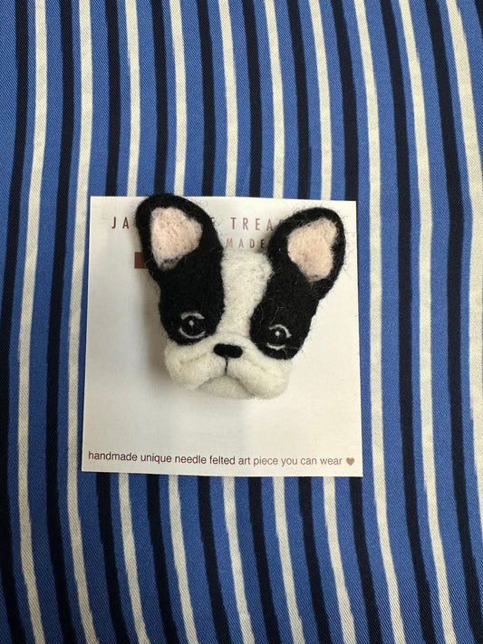 Jackelope Treasures Frenchie Brooch
