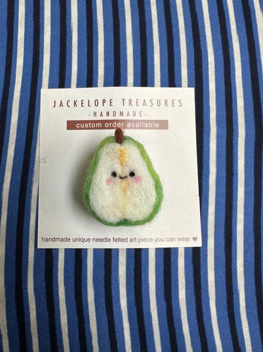 Jackelope Treasures Pear Brooch