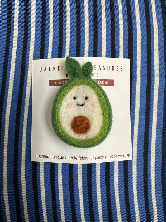 Jackelope Treasures Avocado Brooch