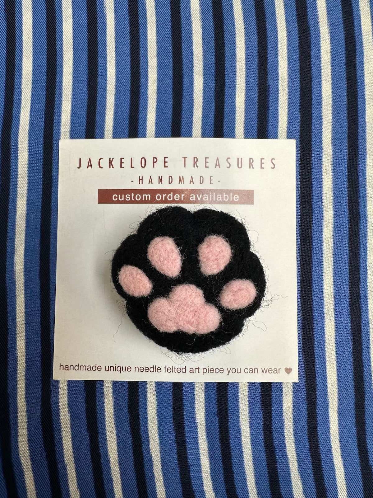 Jackelope Treasures Toe Bean Brooch - Black
