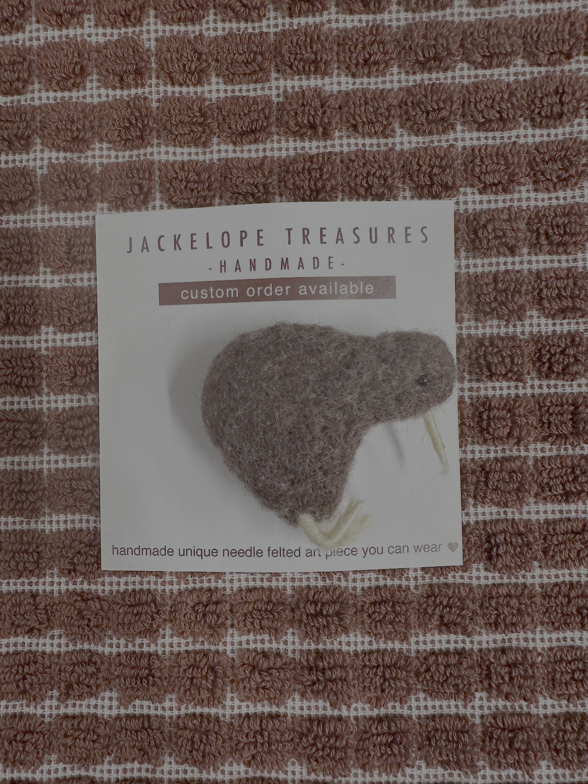 Jackelope Treasures Kiwi Brooch