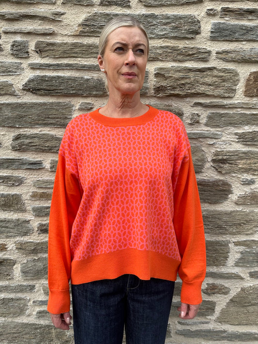 NON Sleuth Sweater - Orange/Pink