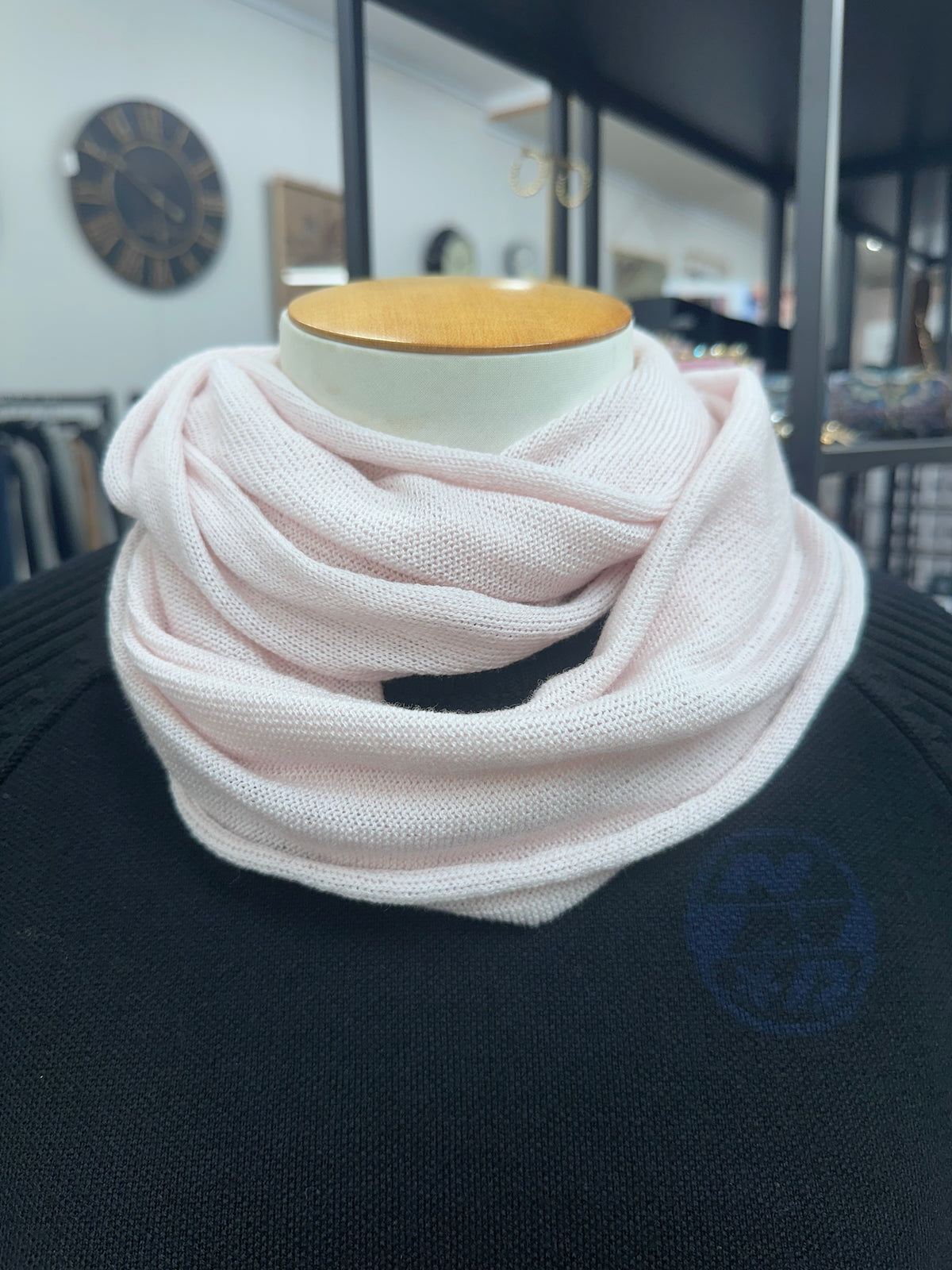 Country Laine Plain Infinity Scarf - Blush