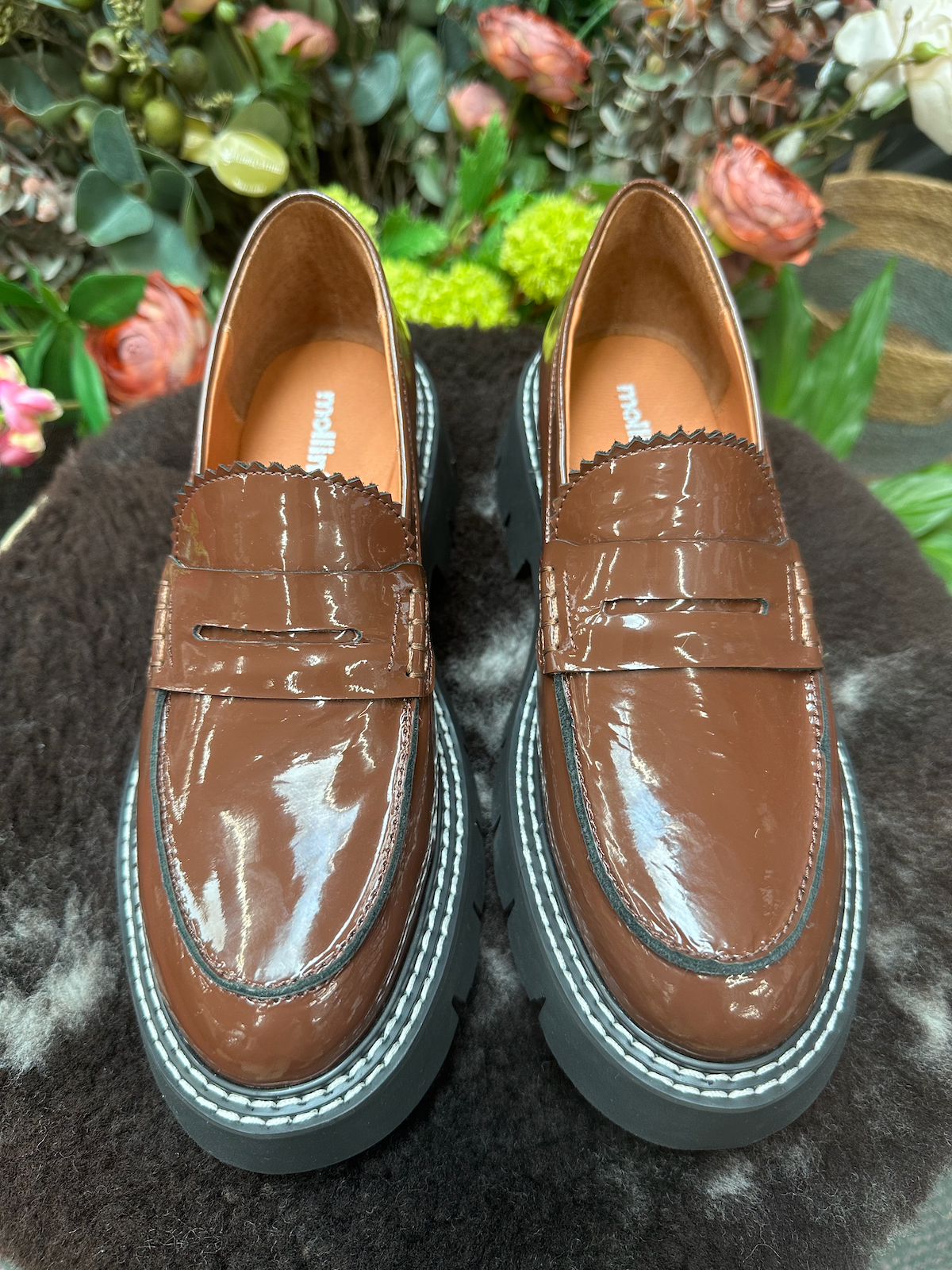 Mollini Krissa Loafer - Chocolate Patent