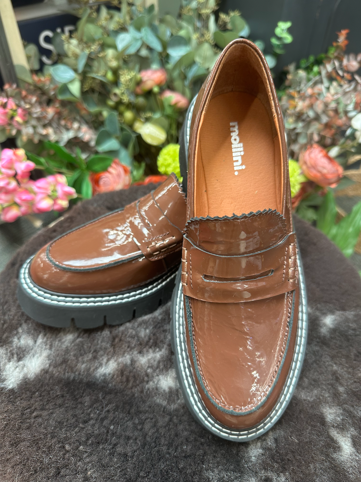 Mollini Krissa Loafer - Chocolate Patent