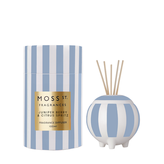Moss St. Ceramic Diffuser 100ml - Juniper Berry & Citrus Spritz